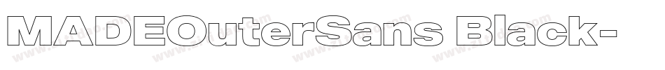 MADEOuterSans Black字体转换